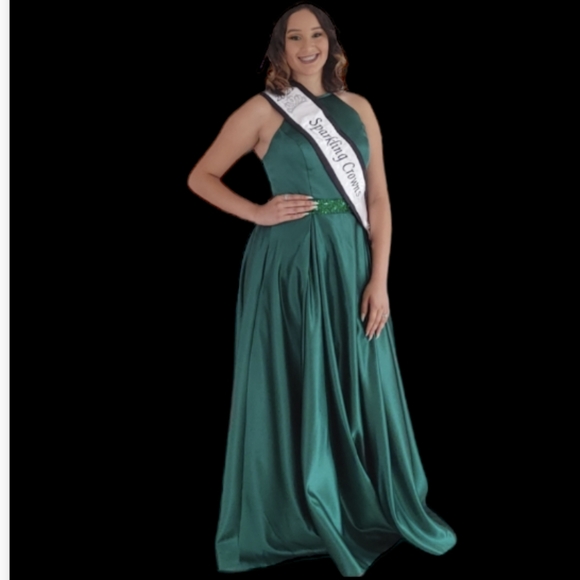 Amazon Dresses & Skirts - Satin green corset Dress